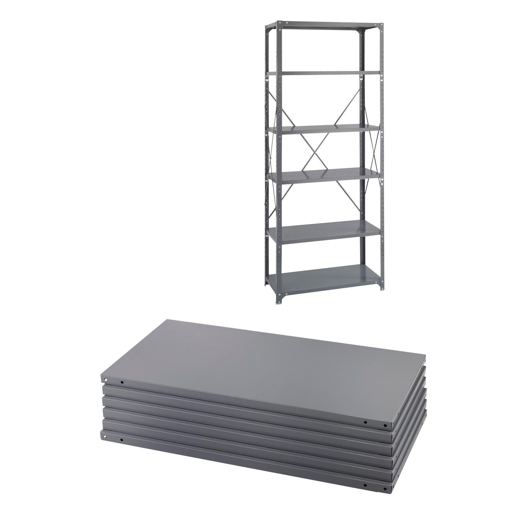 INDUSTRIAL SHELVING 36X18 PACK OF 6