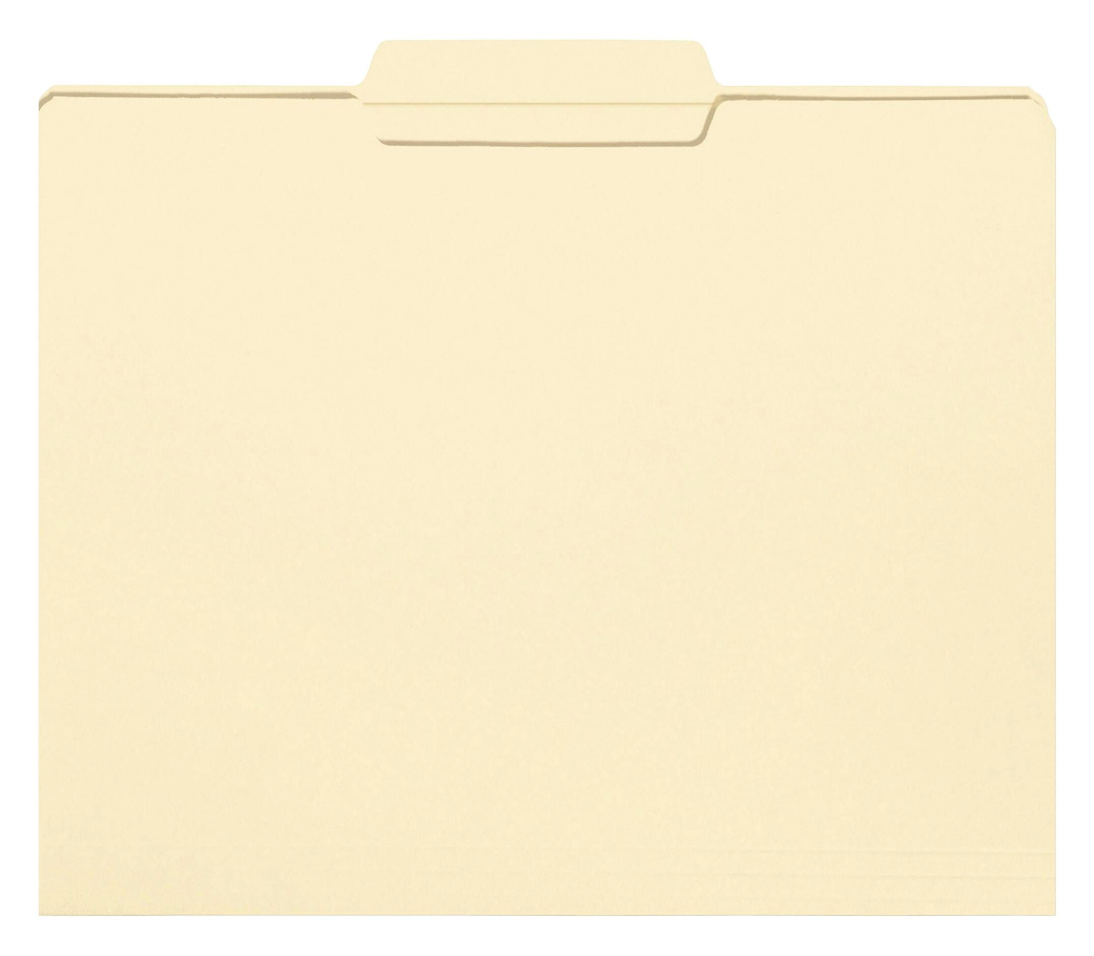 FILE FOLDER LETTER 1/3 CENTER MANILA PK OF 100 SMD10336