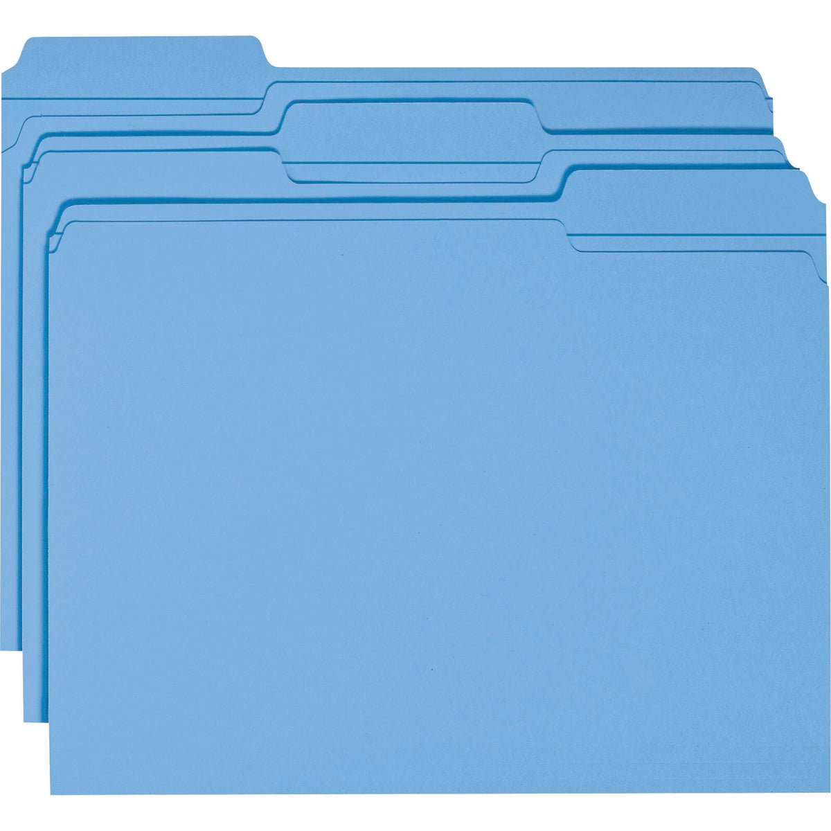 FILE FOLDER LETTER 1/3 CUT BLUE PK OF 100 SMD12034