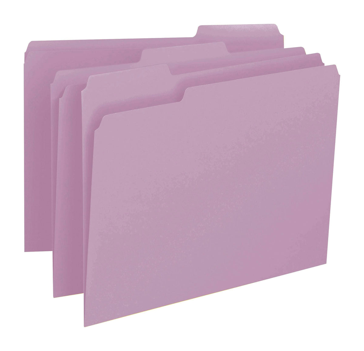 FILE FOLDER LETTER 1/3 CUT LAVENDER PK OF 100 SMD12443
