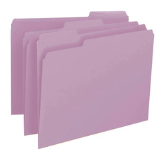 FILE FOLDER LETTER 1/3 CUT LAVENDER PK OF 100 SMD12443