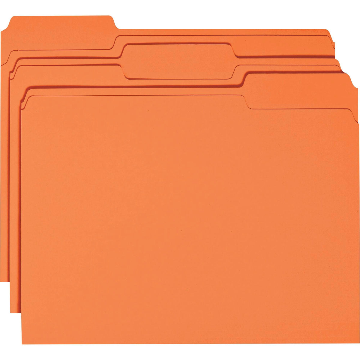 FILE FOLDER LETTER 1/3 CUT ORANGE PK OF 100 SMD12534