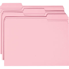 FILE FOLDER LETTER 1/3 CUT PINK PK OF 100 SMD12634