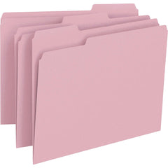 FILE FOLDER LETTER 1/3 CUT PINK PK OF 100 SMD12643