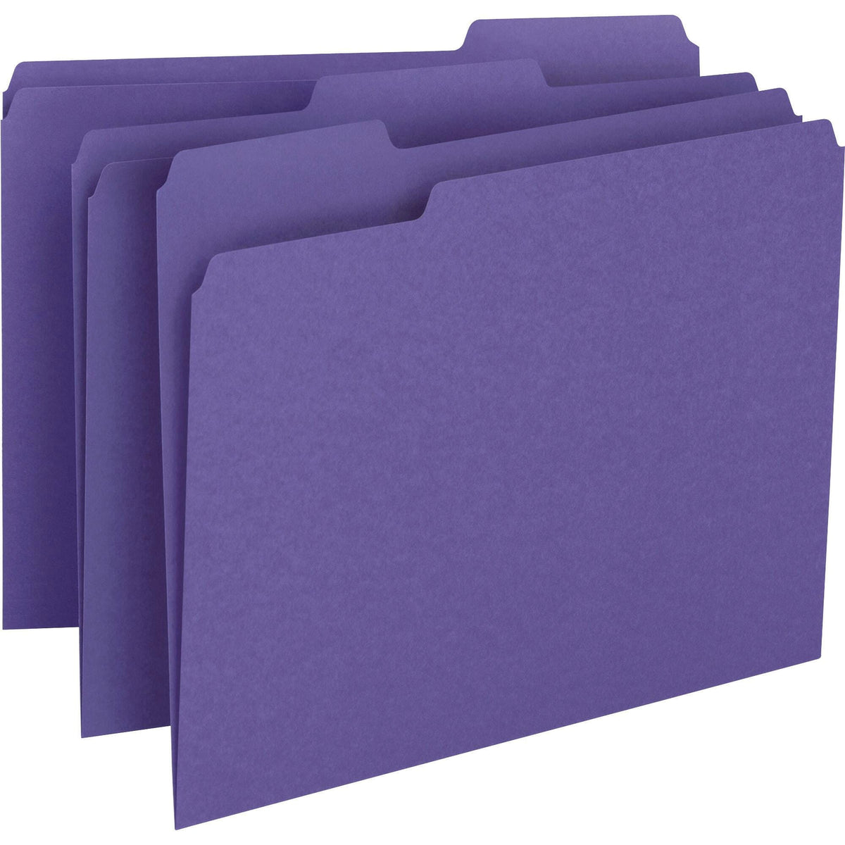 FILE FOLDER LETTER 1/3 CUT PURPLE PK OF 100 SMD13043