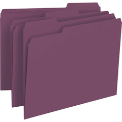FILE FOLDER LETTER 1/3 CUT MAROON PK OF 100 SMD13093