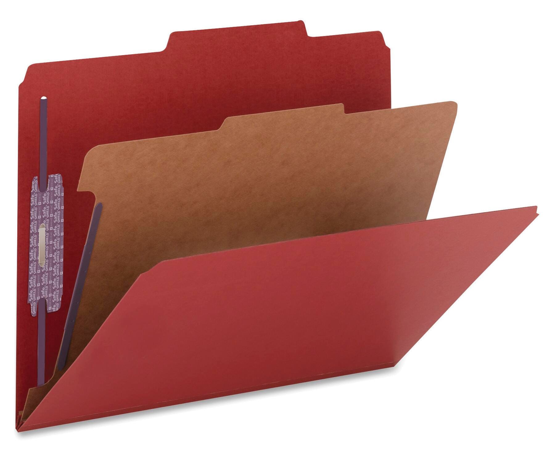 CLASSIFICATION FOLDER LETTER 2 IN EXP 1 DIVIDER BRIGHT RED PK OF 10 SMD13731