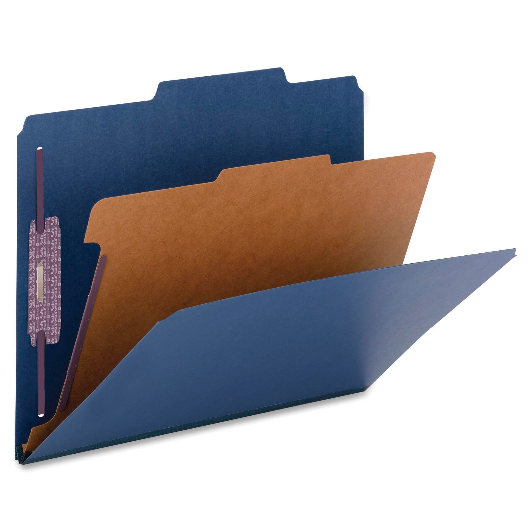CLASSIFICATION FOLDER LETTER 2 IN EXP 1 DIVIDER DARK BLUE PK OF 10 SMD13732