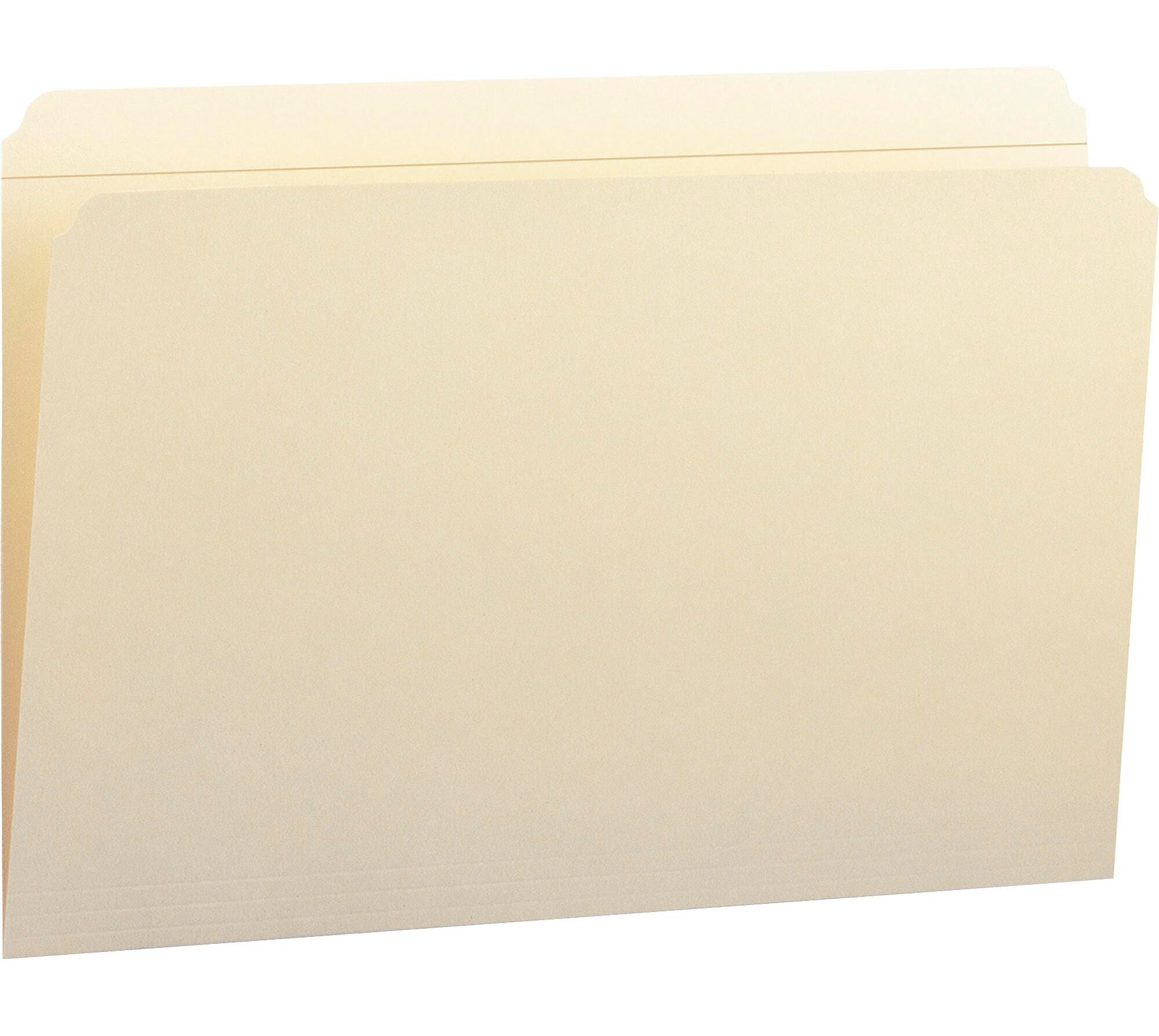 FILE FOLDER LEGAL STRAIGHT TAB MANILA PK OF 100 SMD15310