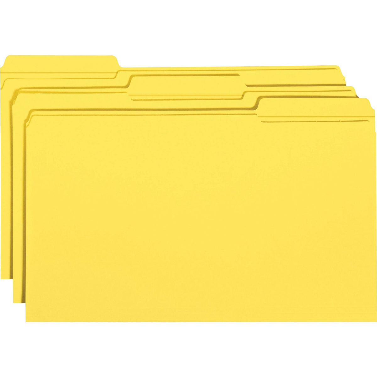 FILE FOLDER LEGAL 1/3 CUT YELLOW PK OF 100 SMD17934