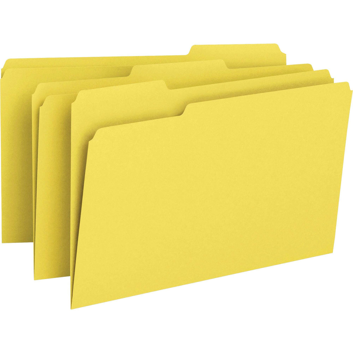FILE FOLDER LEGAL 1/3 CUT YELLOW PK OF 100 SMD17943