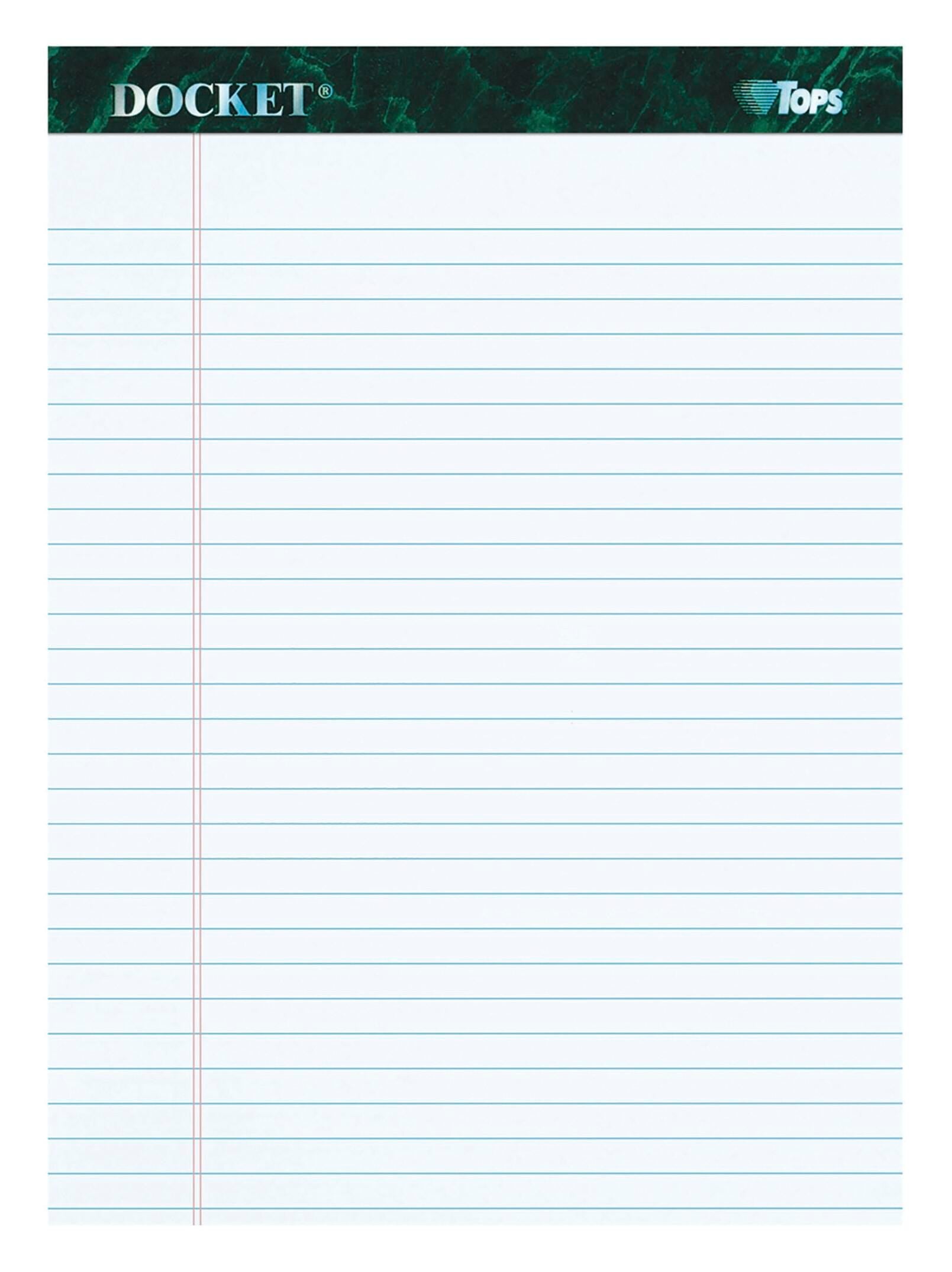 PAD LEGAL 8.5X11.75 IN WHITE 50 SHTS PK OF 12 TOP63410