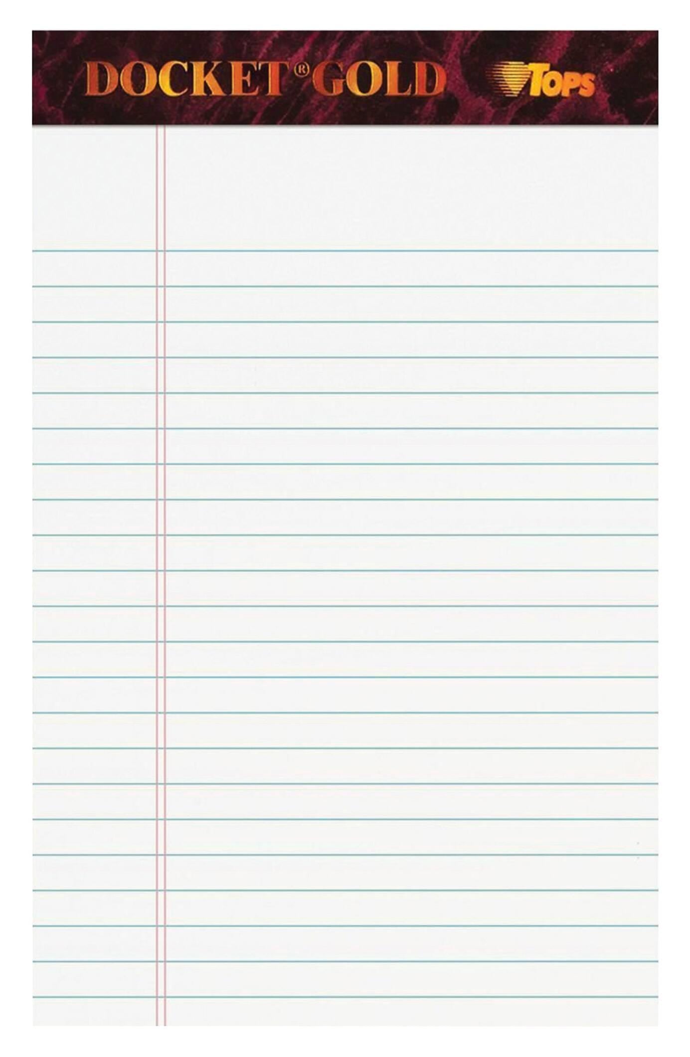 PAD LEGAL 5X8 IN WHITE 50 SHTS PK OF 12 TOP63910