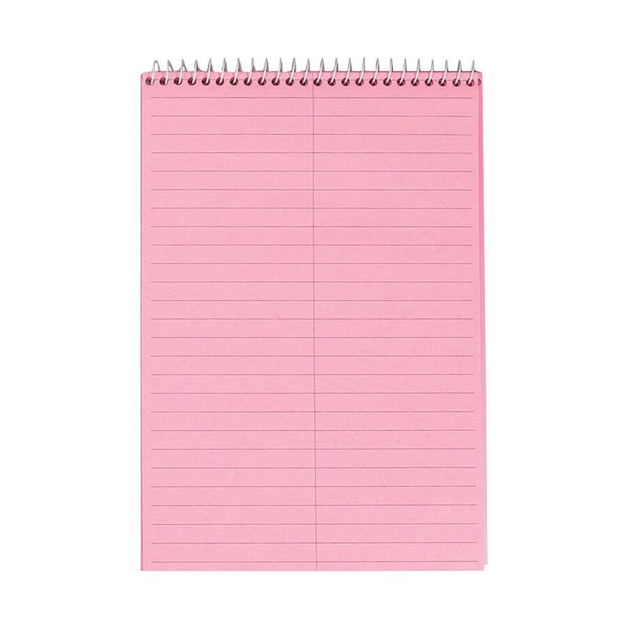 NOTEBOOK STENO 6X9 IN GREGG RULED PINK 80 SHTS PK OF 4 TOP80254