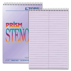 NOTEBOOK STENO 6X9 IN GREGG RULED ORCHID 80 SHTS PK OF 4 TOP80264