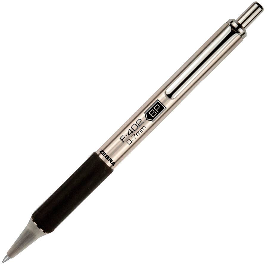 PEN BALLPOINT RETRACTABLE .7MM F-402 BLACK ZEB29210
