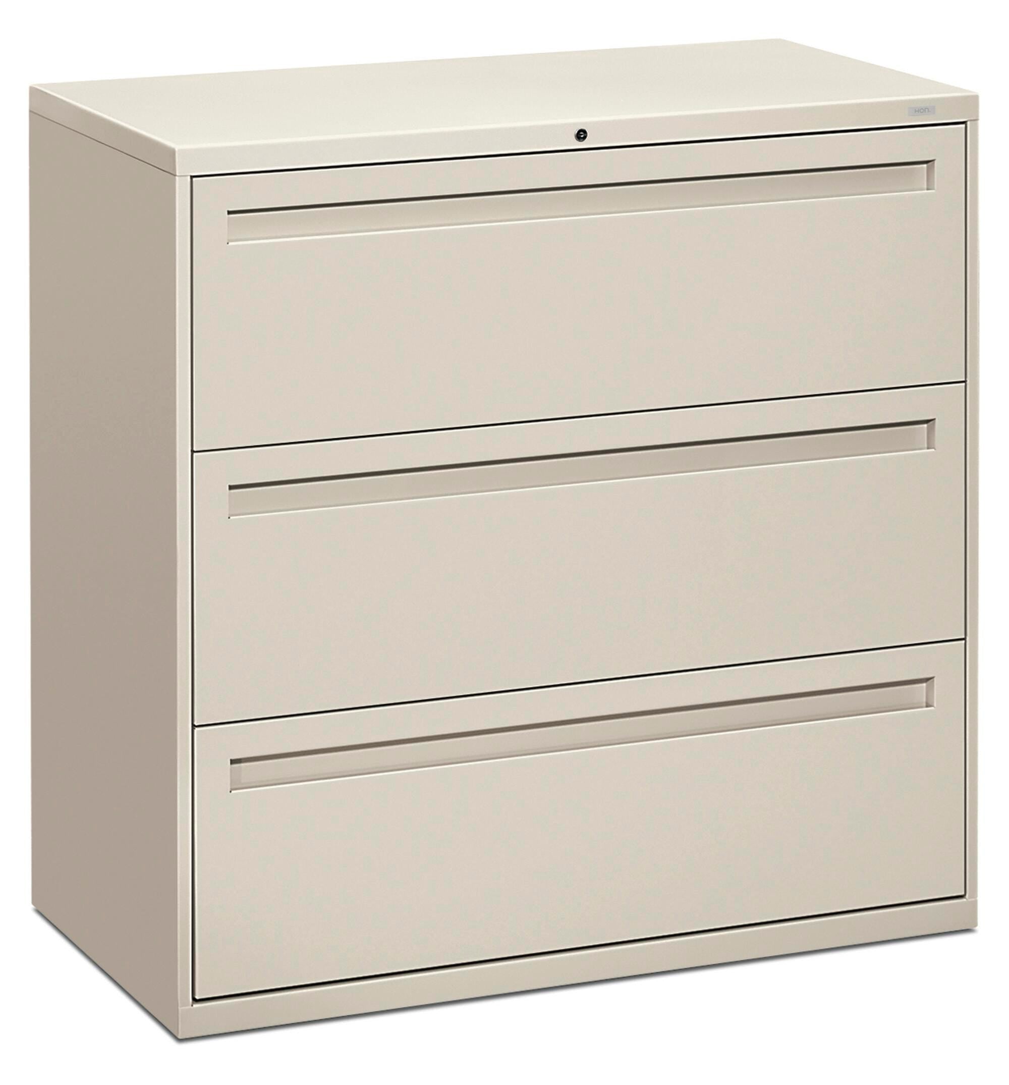 FILE LATERAL 3-DRAWER W/LOCK LIGHT GRAY HON793LQ