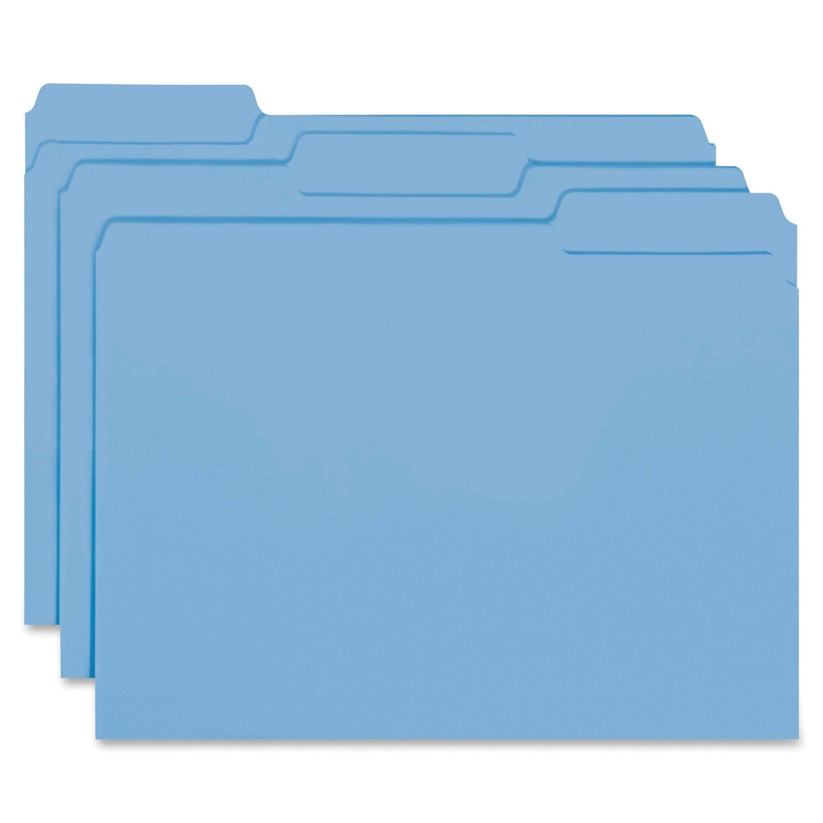 FILE FOLDER INTERIOR LETTER 1/3 CUT BLUE PK OF 100 SMD10239