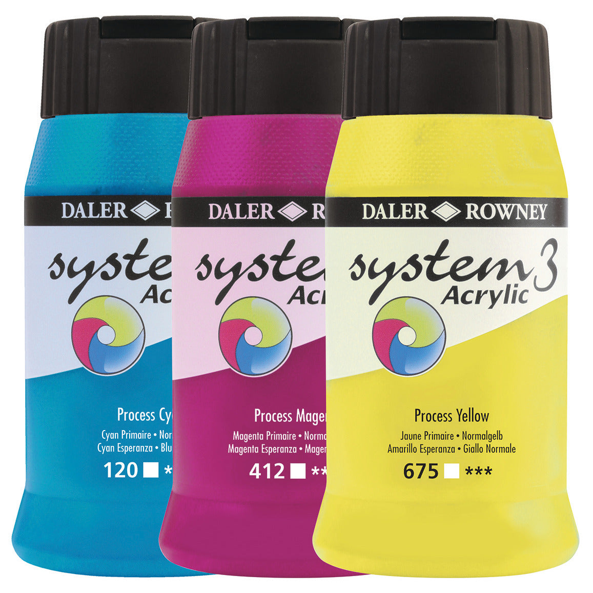 System 3 Acrylic Process Set 6X500Ml