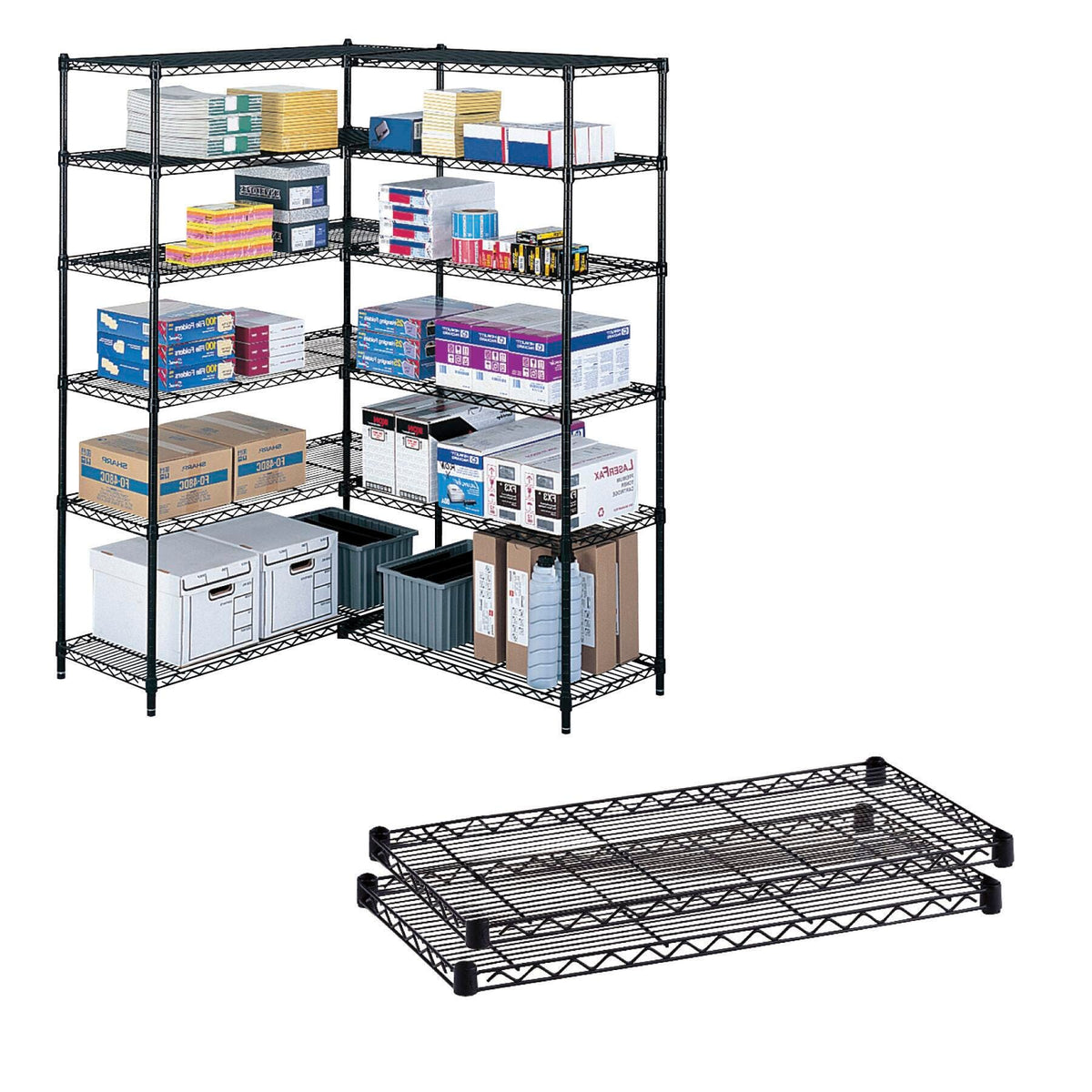 SHELVES 36X24 2/CT BK
