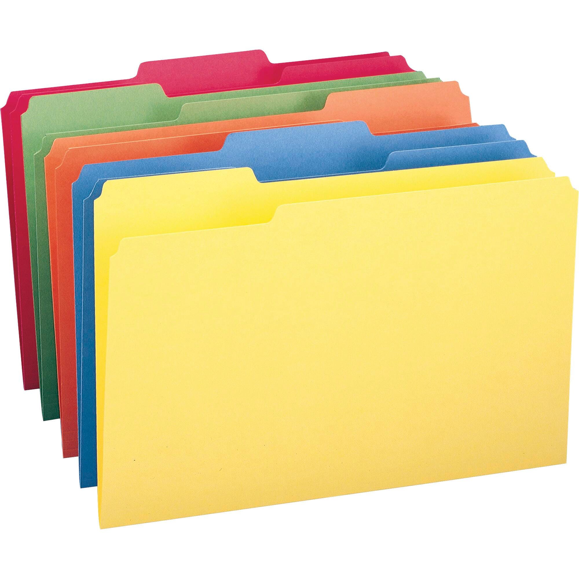 FILE FOLDER LEGAL 1/3 CUT ASST SET OF 100 SMD16943