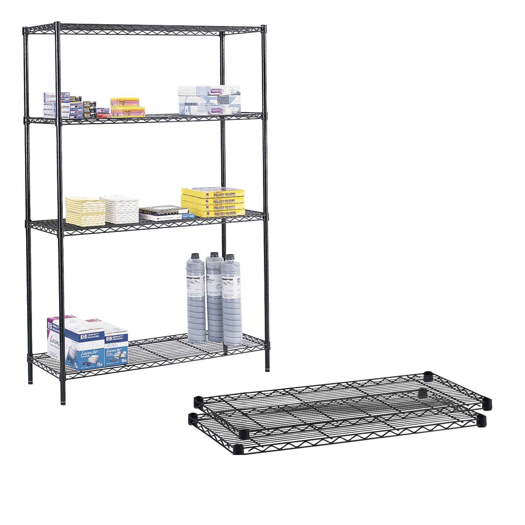 SHELVES- 48X18- WIRE- 2PK- BK