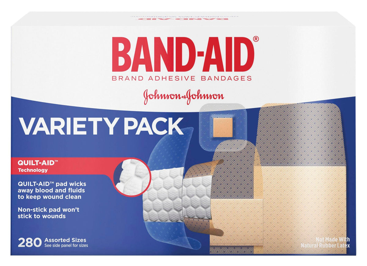 BANDAGE SECURING BAND-AID VRTY PCK ASST JOJ4711 PACK OF 280
