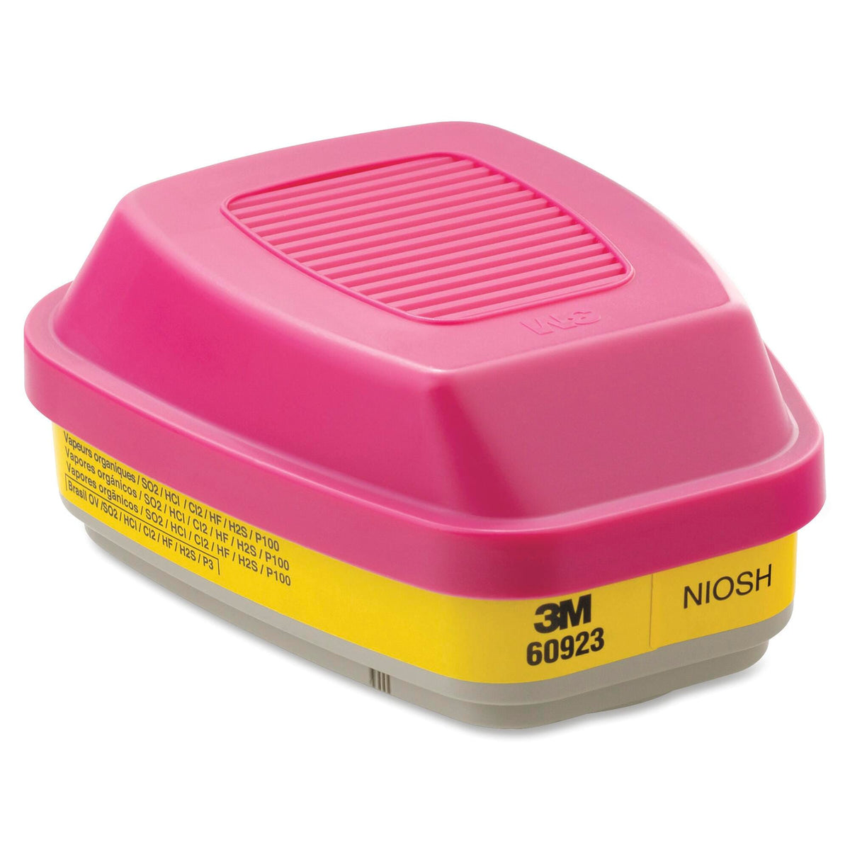 MASK REPLACEMENT FILTER ORGANIC VAPOR/ACID GAS PINK/YELLOW PK OF 2 MMM60923