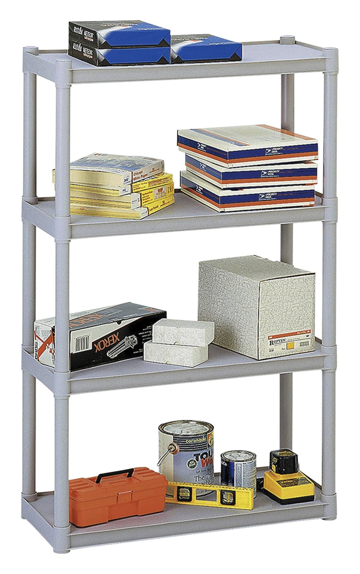 SHELF STORAGE SYSTEM OPEN 4-SHLF 32X13X54 PLAT ICE20843