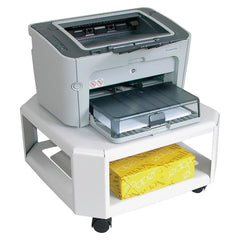 STAND MOBILE PRINTER 2-SHELF PLATINUM MAT24050