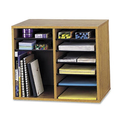 ORGANIZER WOOD ADJUSTABLE 12 COMP MEDIUM OAK SAF9420MO