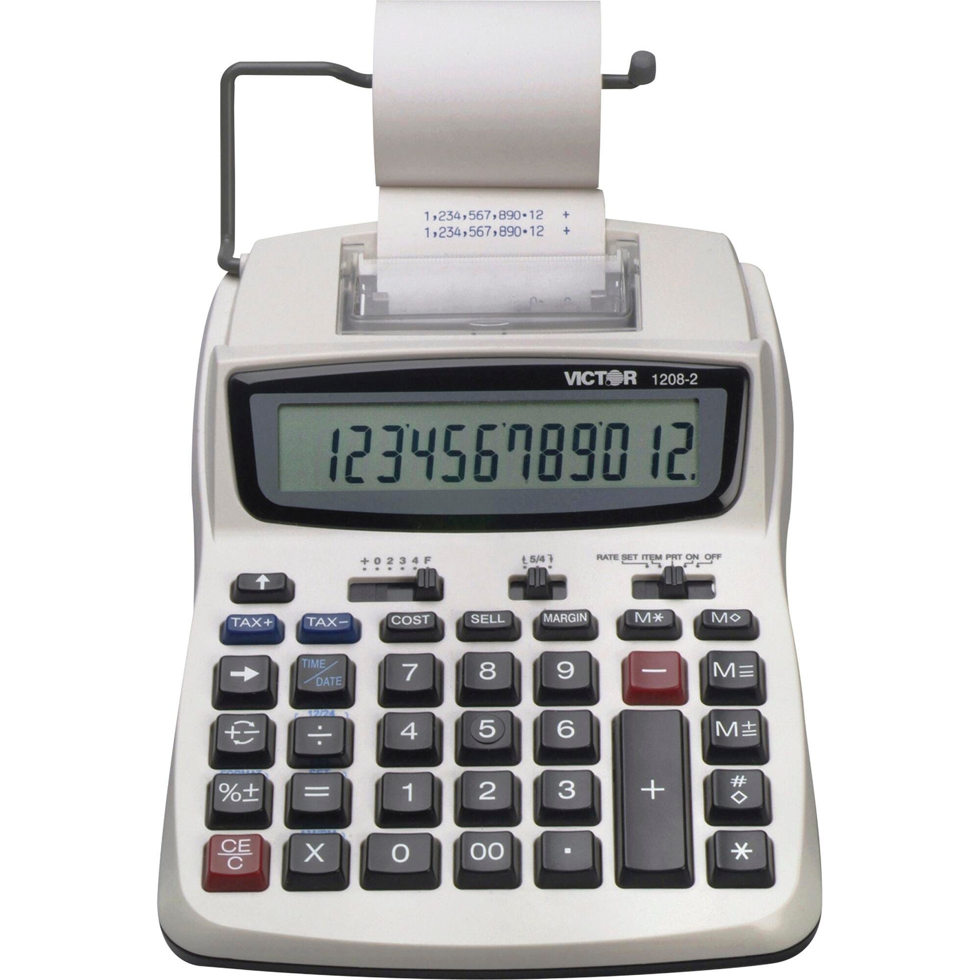 CALCULATOR PRINTING 12-DIGIT WHITE VCT12082