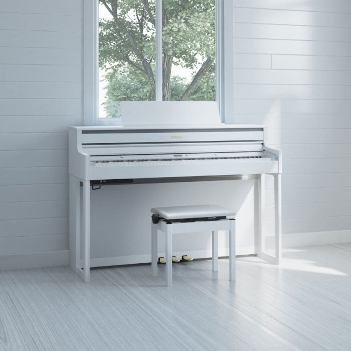 Roland HP702 digital piano - White