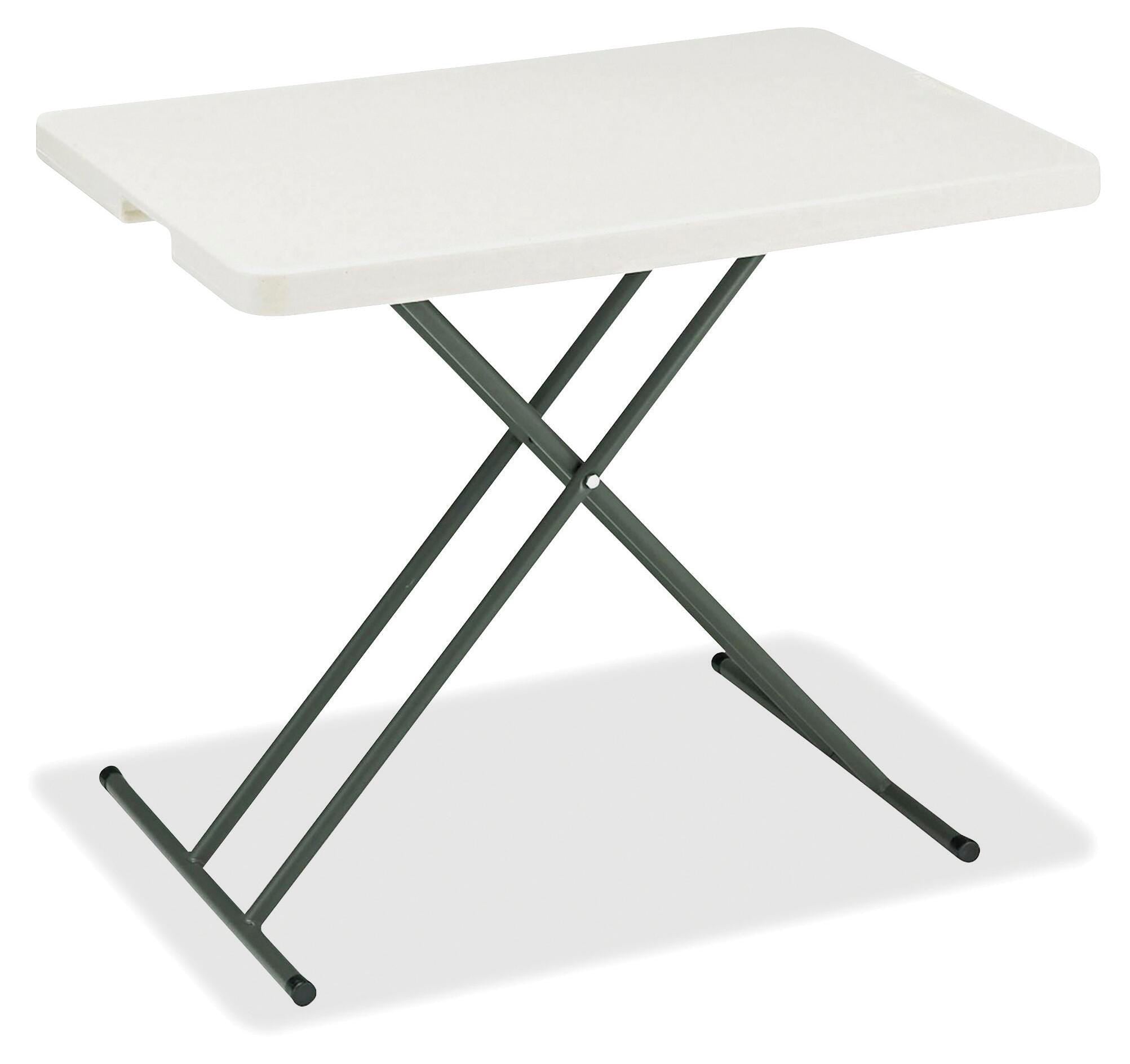 TABLE PERSONAL ADJTS 25LB CAP 30X20X25-28 PLAT ICE65490