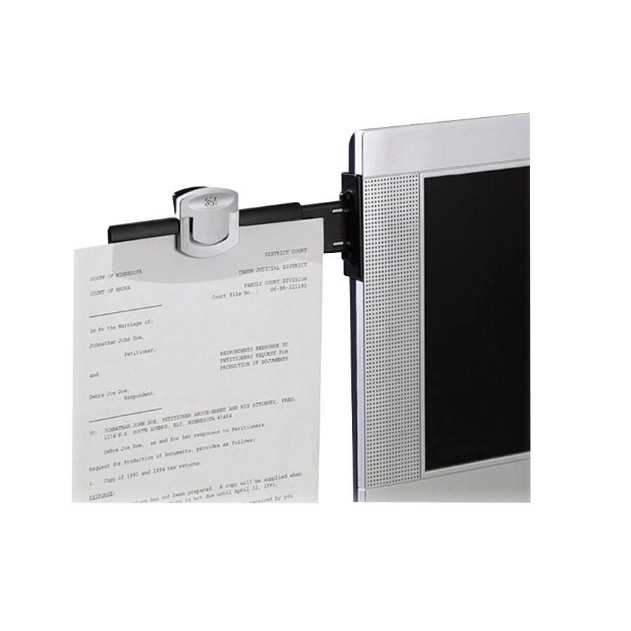 DOCUMENT CLIP - MONITOR MOUNT - BLACK/SILVER - MMMDH240MB