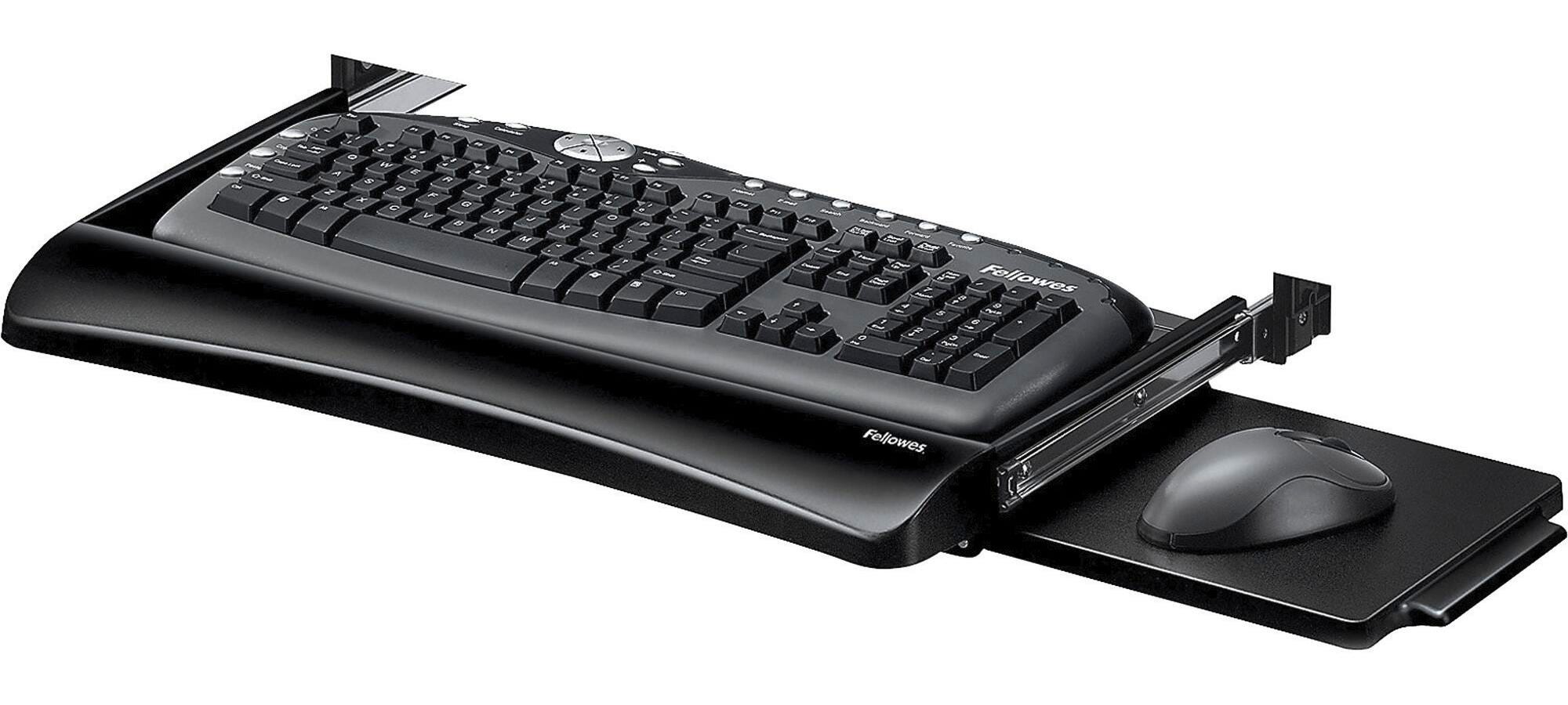 ACCESSORIES - TRAY UNDERDESK KEYBOARD 20.12X7.75 BLK/SLVR FEL9140303