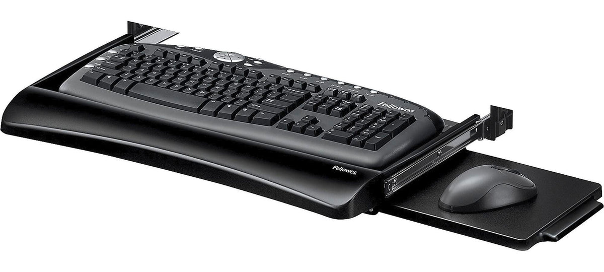 ACCESSORIES - TRAY UNDERDESK KEYBOARD 20.12X7.75 BLK/SLVR FEL9140303