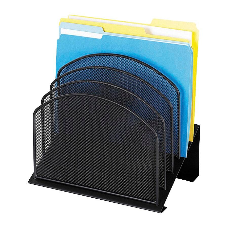 ORGANIZER VERTICAL STEEL MESH - SAFCO 3257BL -5 SECTION BLK