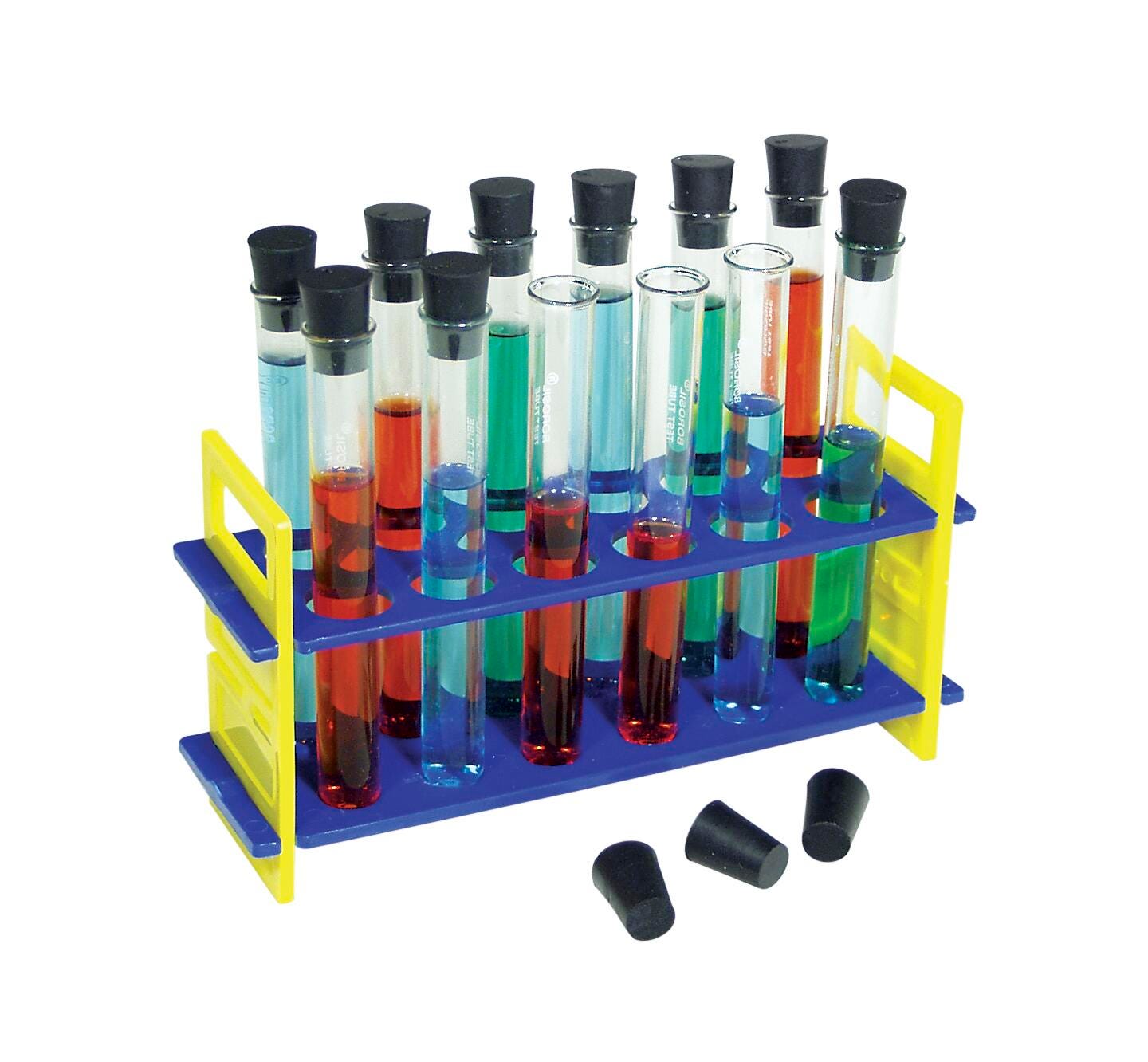 SET TEST TUBE RACK GLASS TUBES