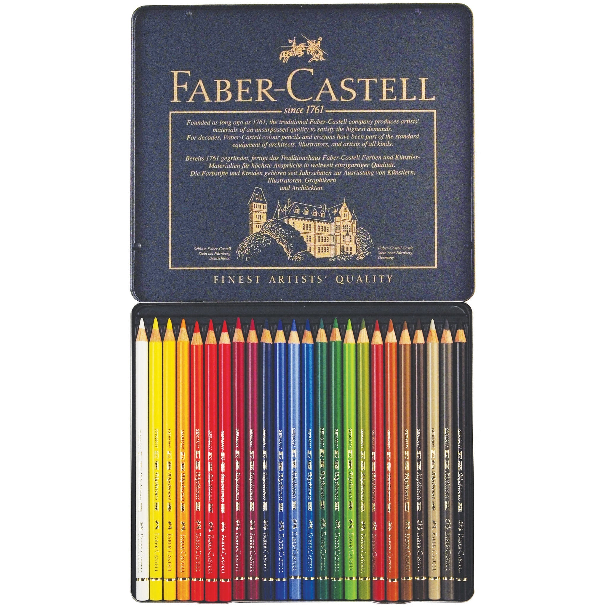 Pencils Polychromos Tin 24 Colours
