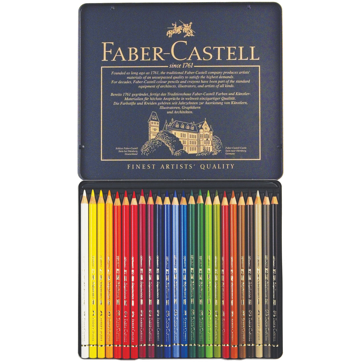 Pencils Polychromos Tin 24 Colours