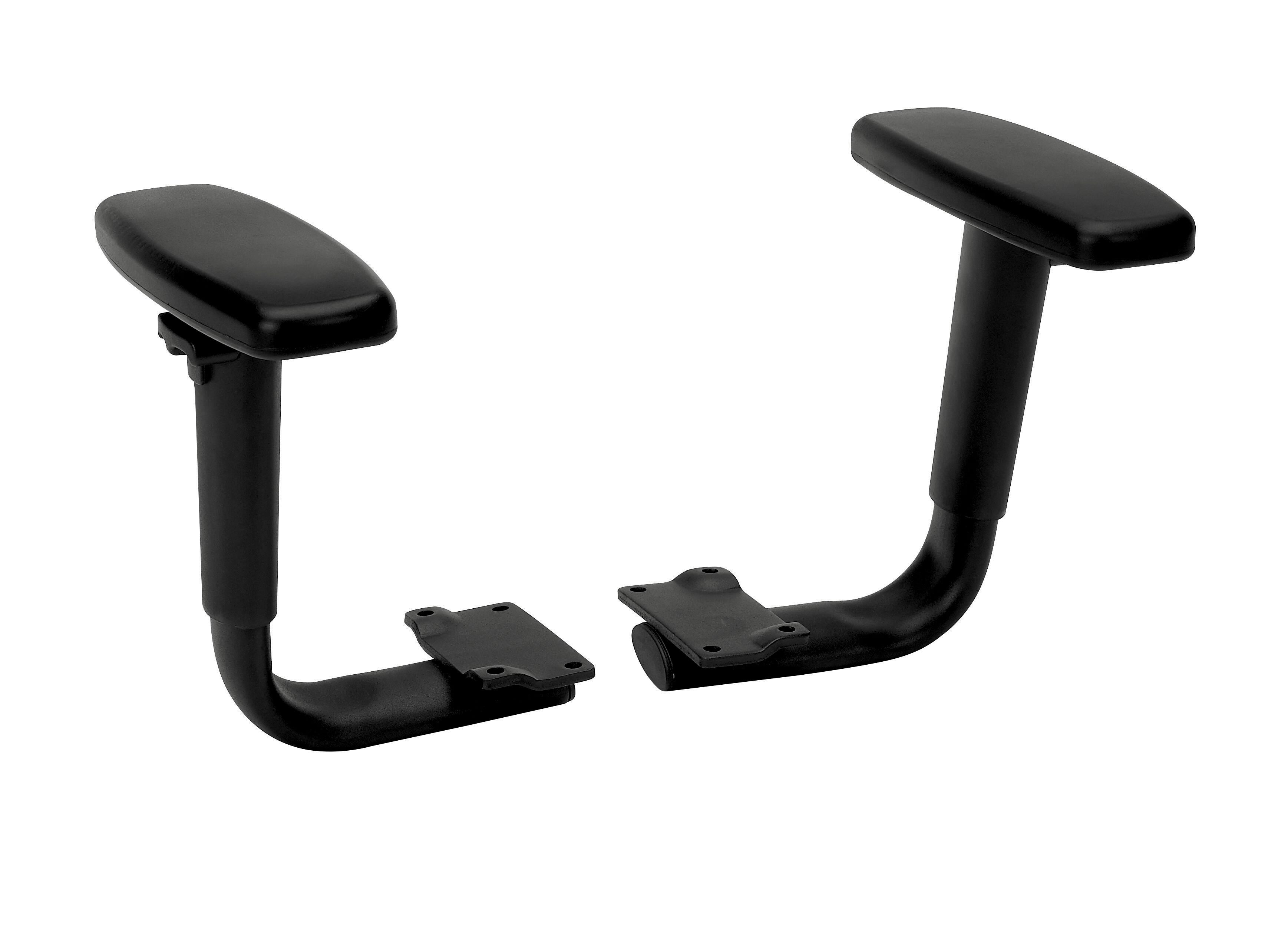 ARMS ADJUSTABLE HEIGHT BASYX NON UPHOLSTERED BLACK SET OF 2