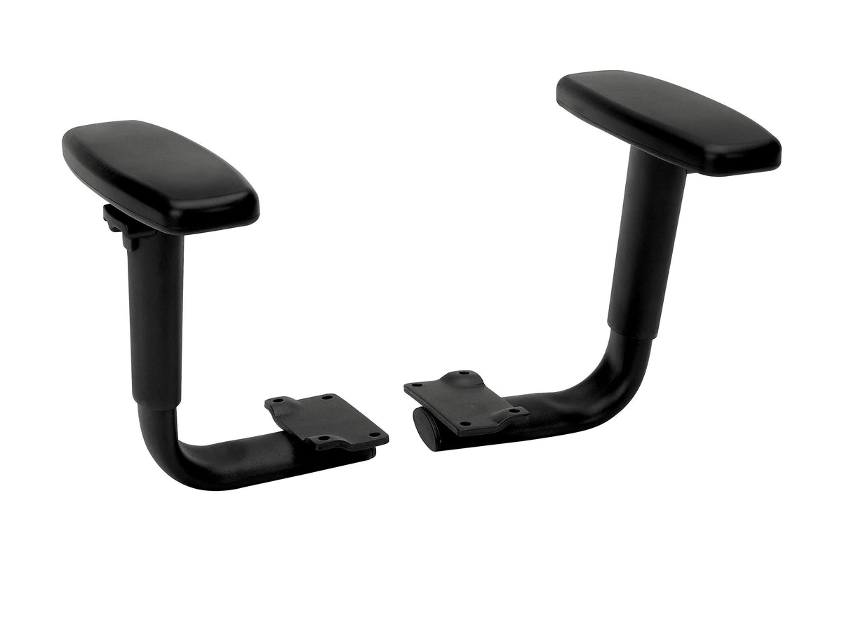 ARMS ADJUSTABLE HEIGHT BASYX NON UPHOLSTERED BLACK SET OF 2