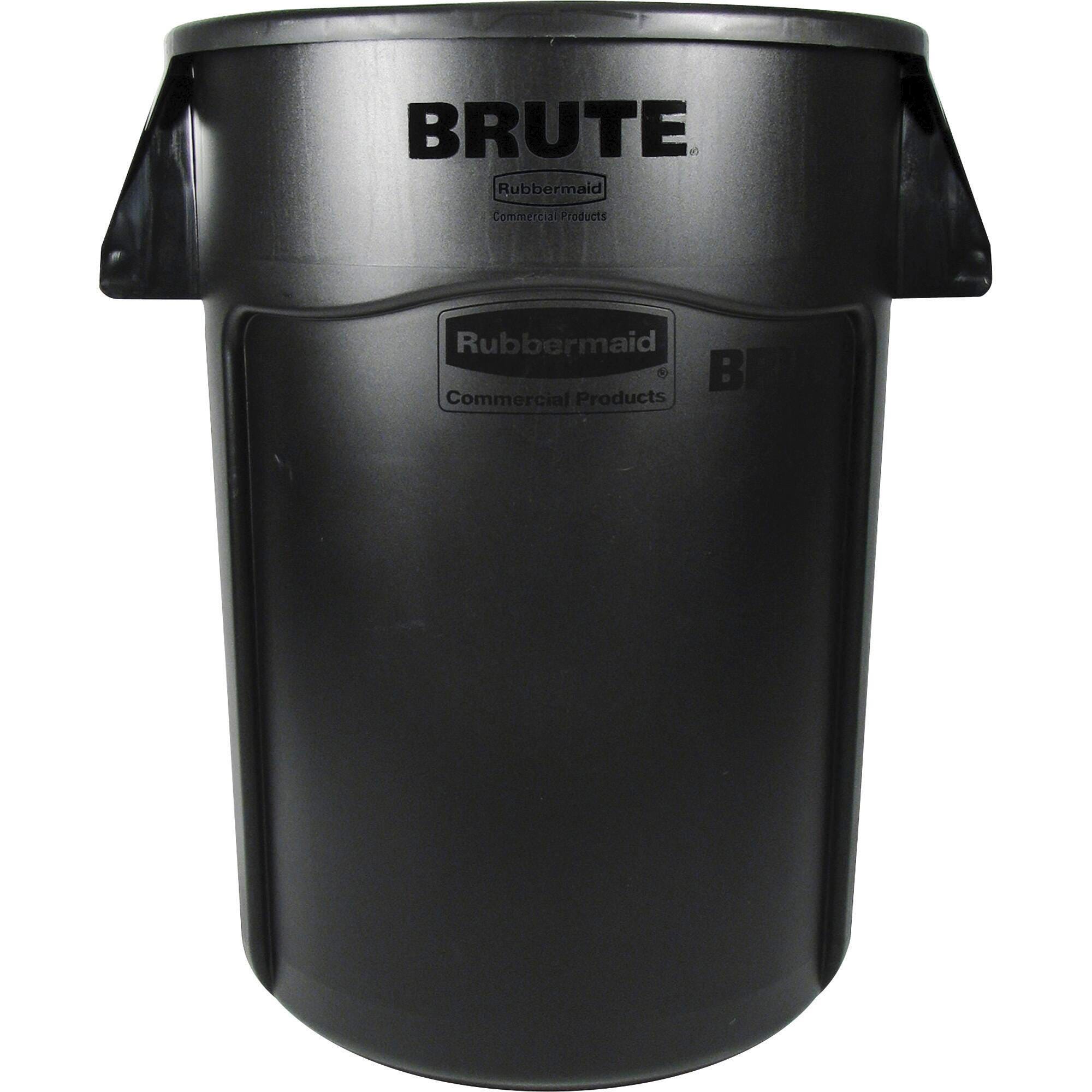 RECEPTACLE - BRUTE VENTED UTILITY CONTAINER - 44 GALLON CAPACITY - BLACK COLOR - EACH