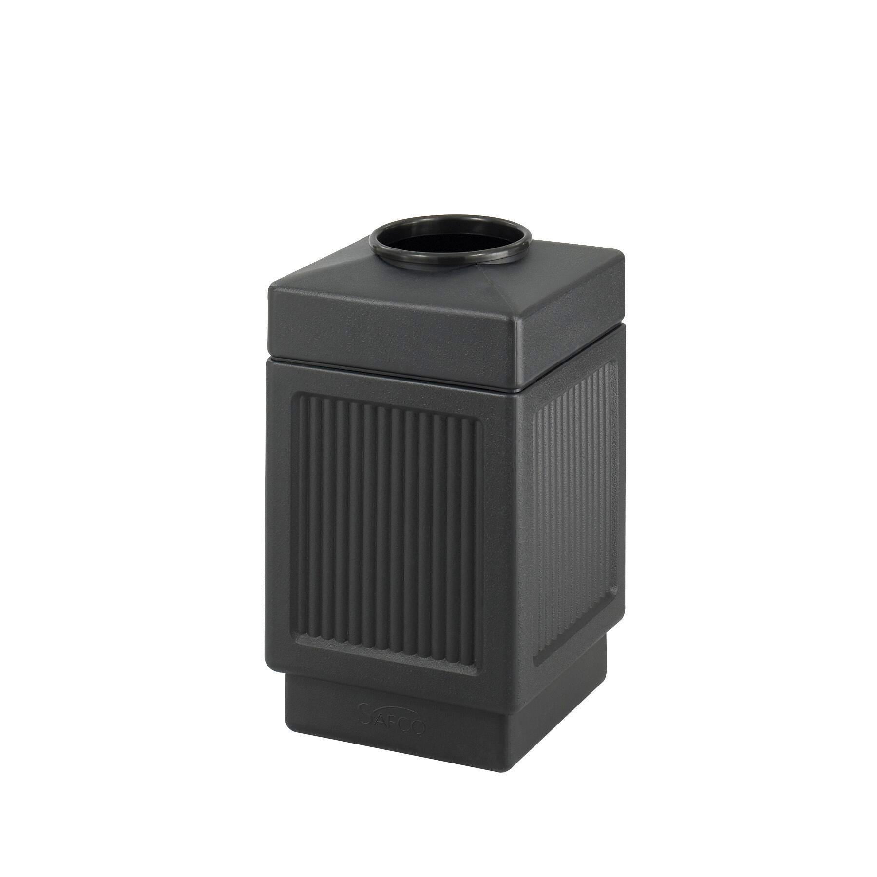 DUP - RECEPTACLE 38GALLON SQUARE BLACK