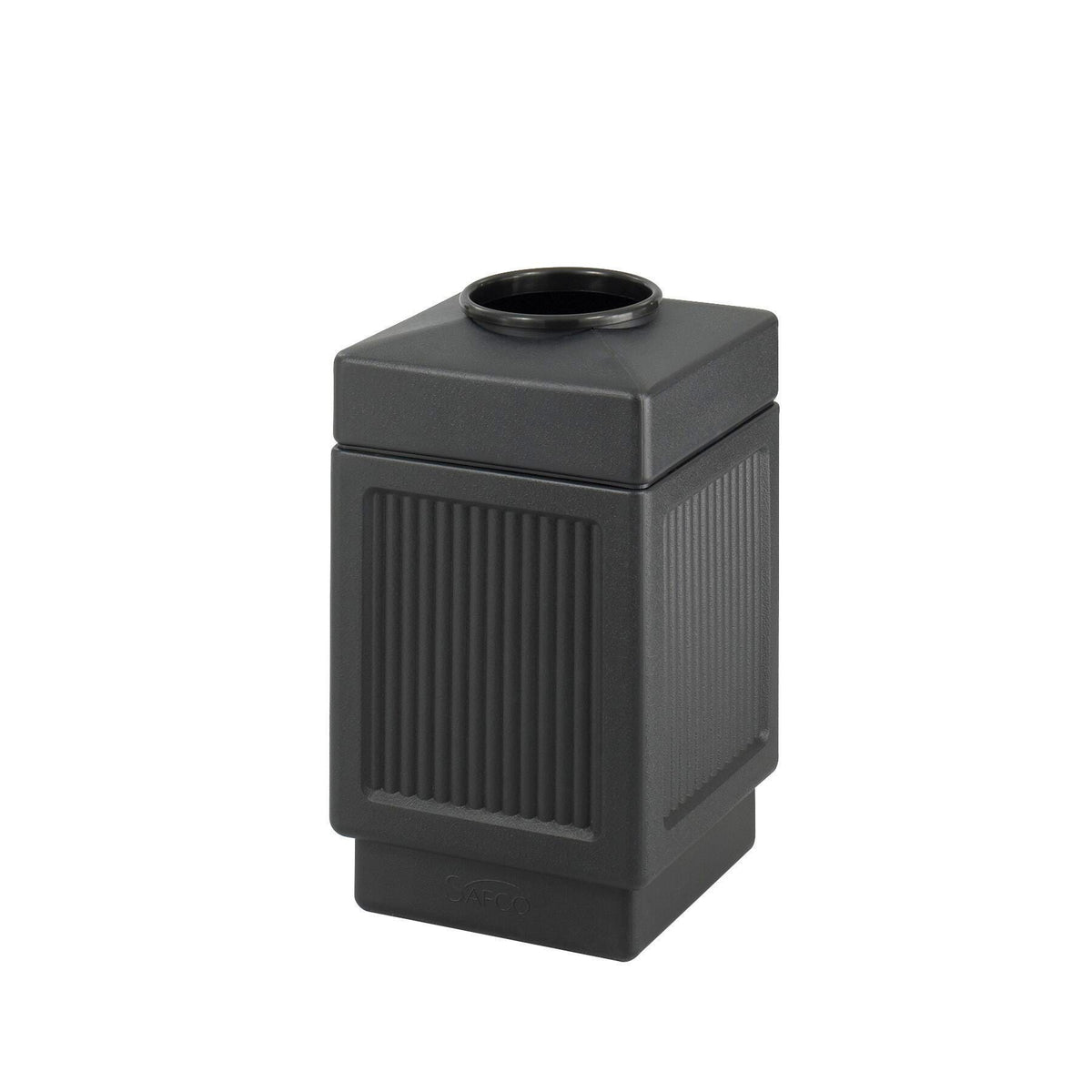 DUP - RECEPTACLE 38GALLON SQUARE BLACK