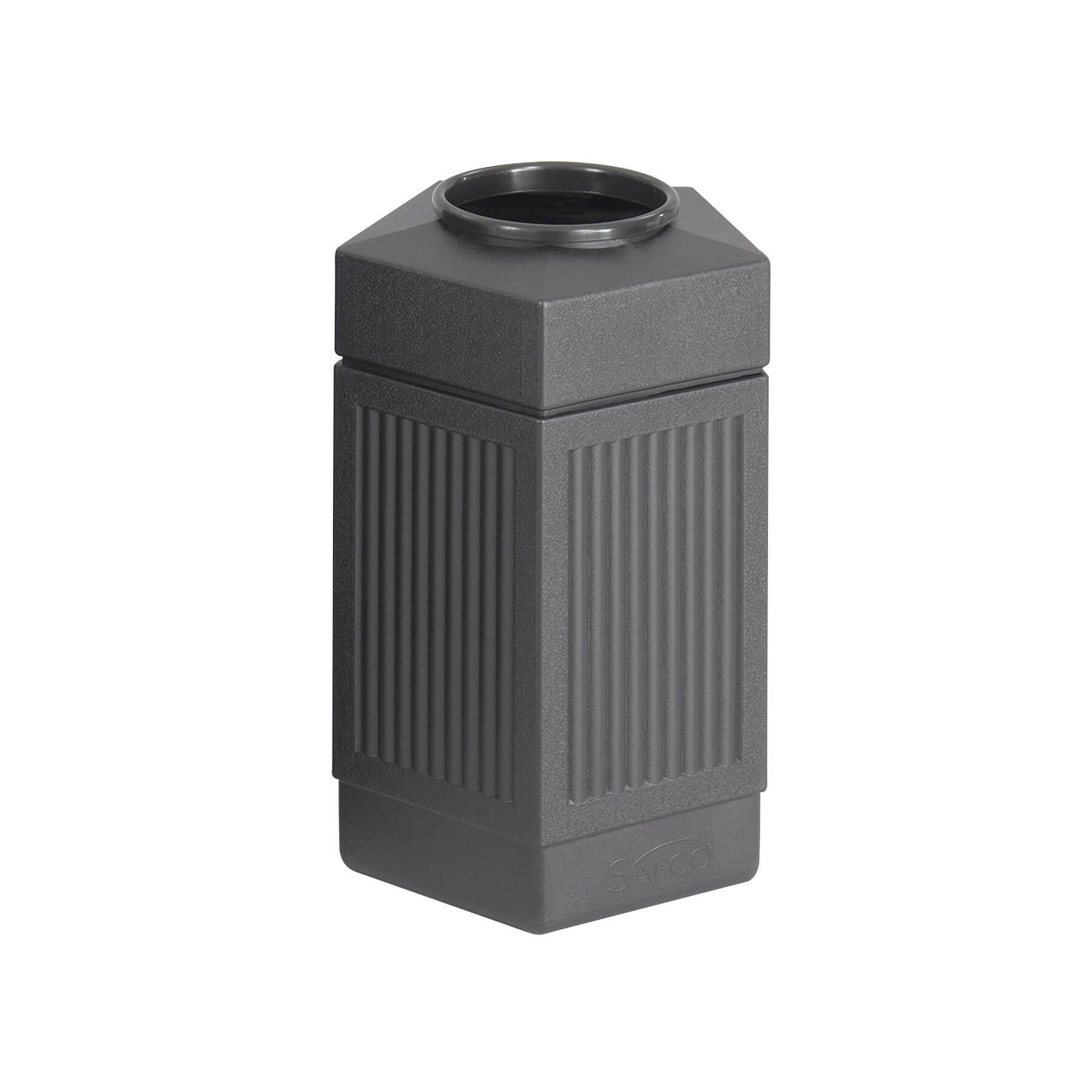 RECEPTACLE - SAFCO - HEXAGON RECEPTACLE - 30 GL - BLACK COLOR