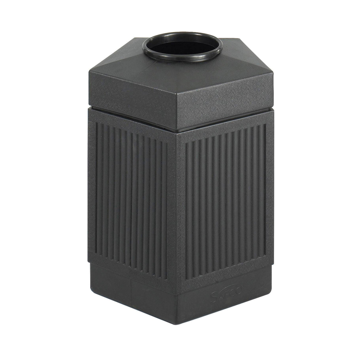 RECEPTACLE PLASTIC 45GALLON BLACK