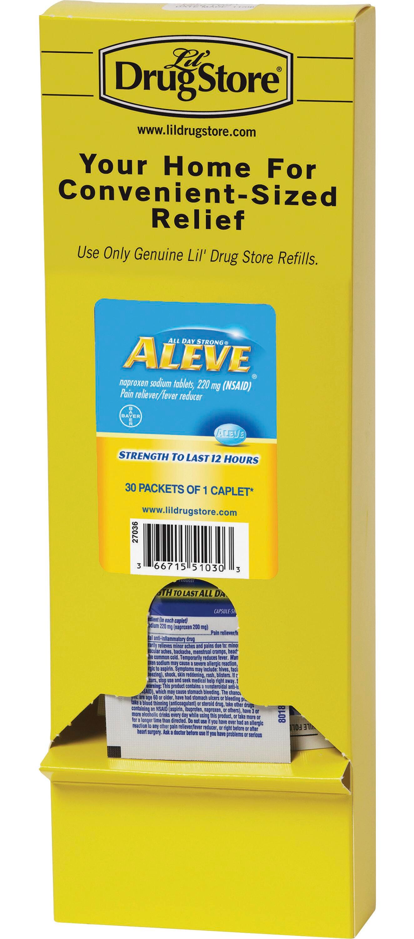REFILL ALEVE DISPENSER SINGLE DOSE LIL51030 PACK OF 30