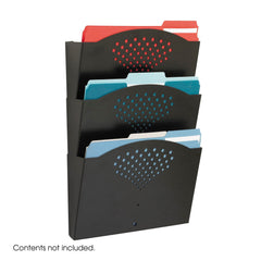 FILE WALL LTR SIZE STEEL 3 COMPARTMENTS BLACK